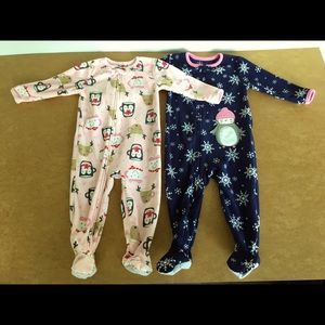 Two Carters Fleecy Winter Footed Pajamas